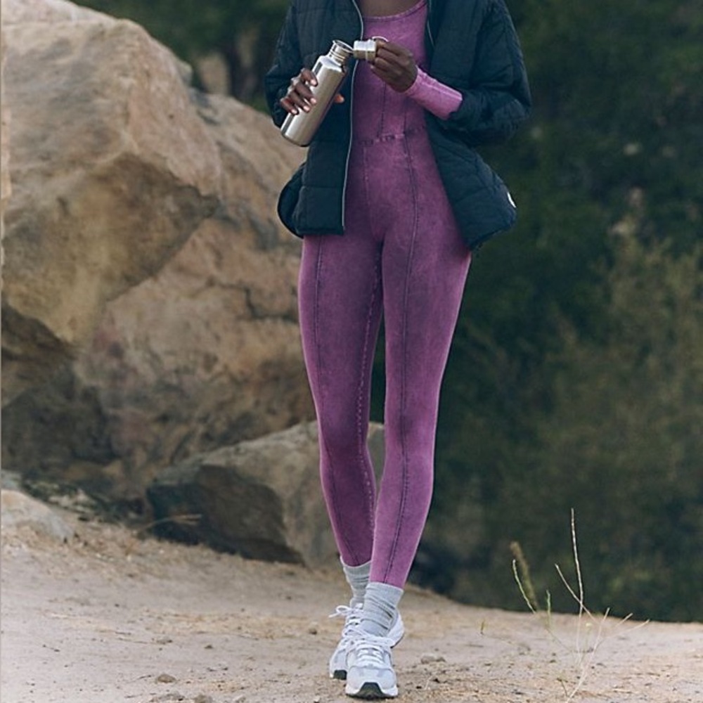 Free People FP Movement Good Karma Corset Long Sleeve Onesie, size xs/small - Picture 3 of 5
